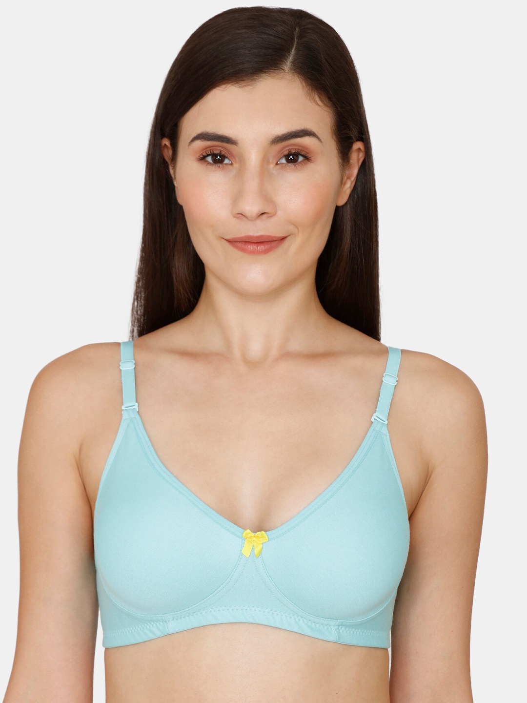 

Coucou by Zivame Blue & Yellow Non-Wired Non Padded Bra