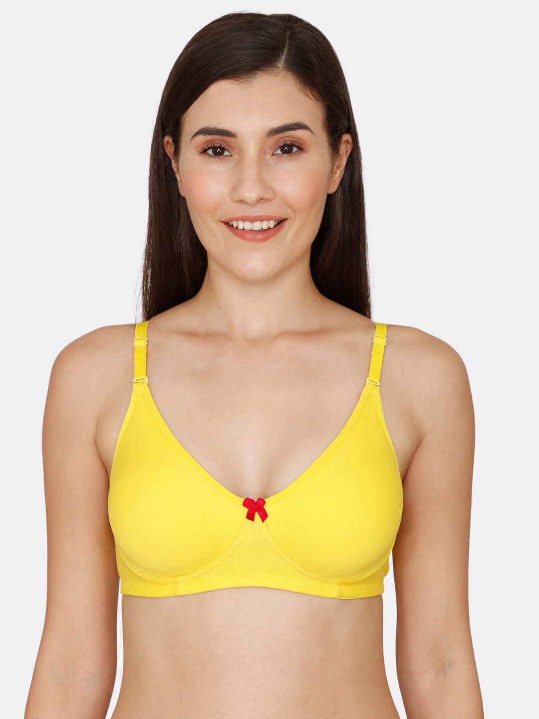 

Coucou by Zivame Yellow Solid Non Padded Seamless Bra