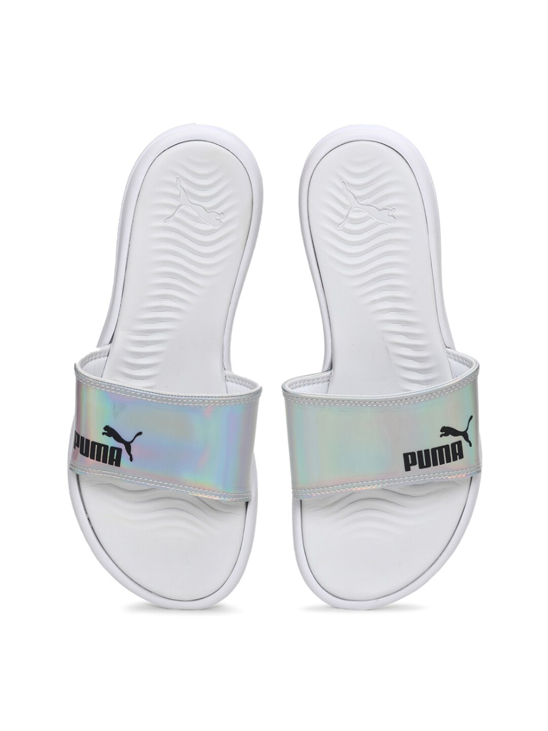 

Puma Women White & Black Sliders