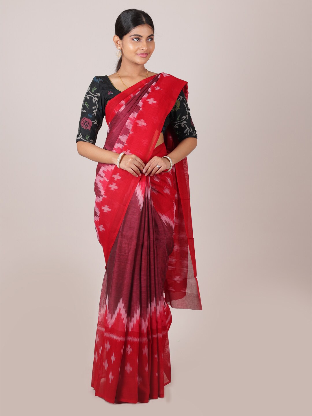 

Pothys Pink Printed Saree