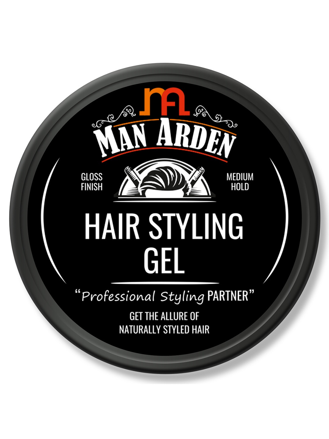 

Man Arden Professional Styling Partner Hair Styling Gel 50 g, Black