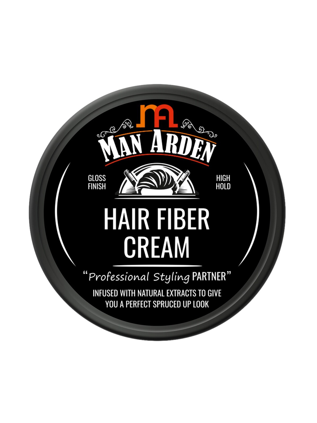 

Man Arden Professional Styling Partner Hair Fiber Cream with Aloe Vera 50 g, Black