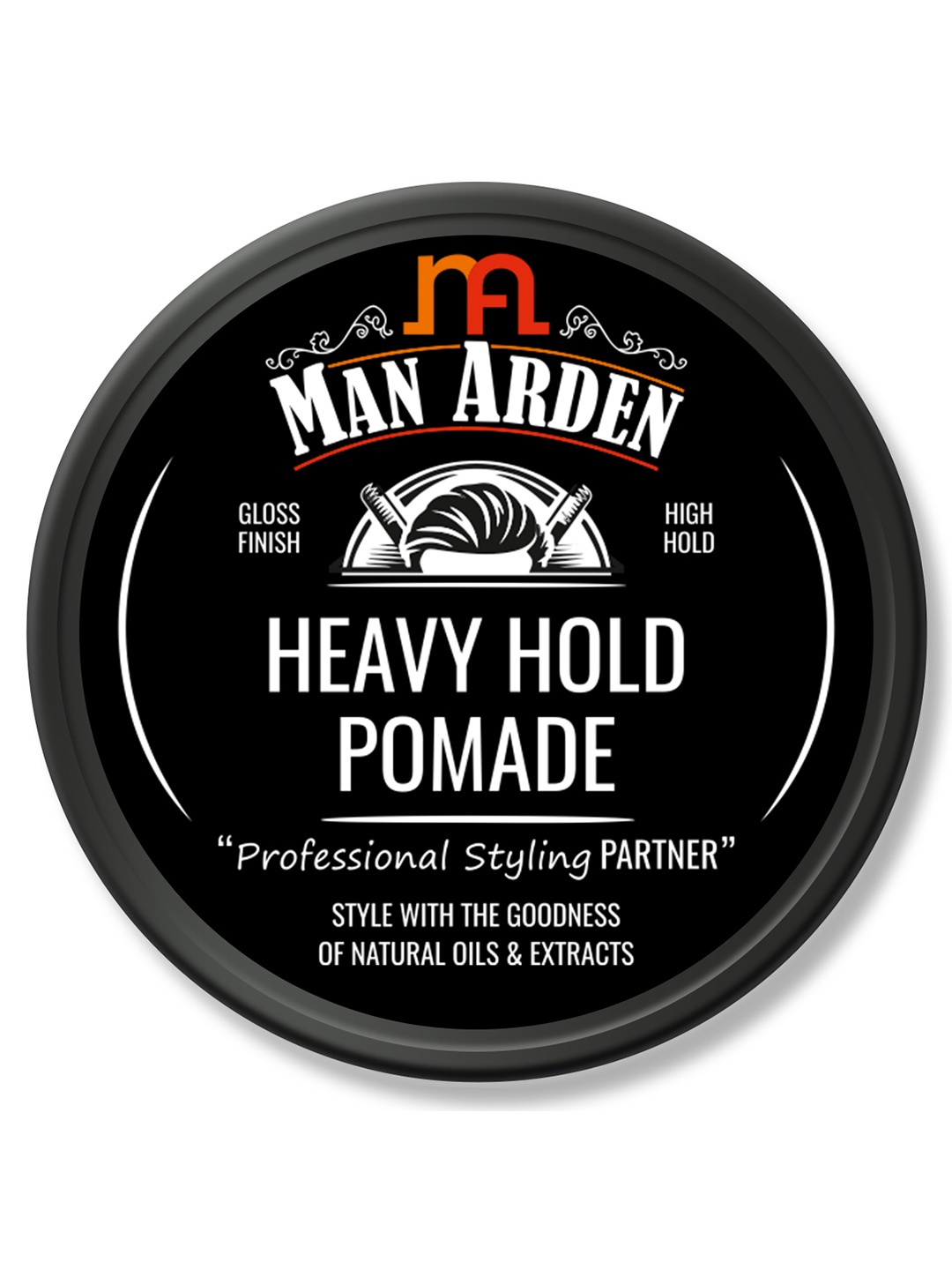 

Man Arden Heavy Hold Pomade Hair Cream - 50 g, Black