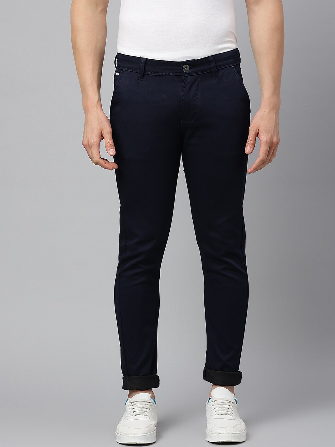 

Code 61 Men Navy Blue Skinny Fit Low-Rise Stretchable Cotton Jeans