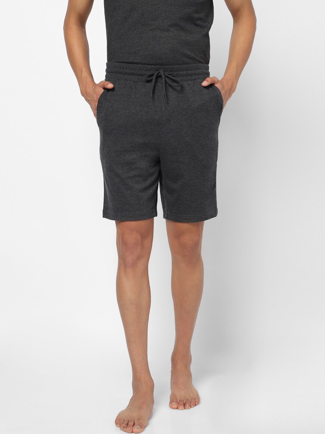 

Ajile by Pantaloons Men Grey Cotton Lounge Shorts
