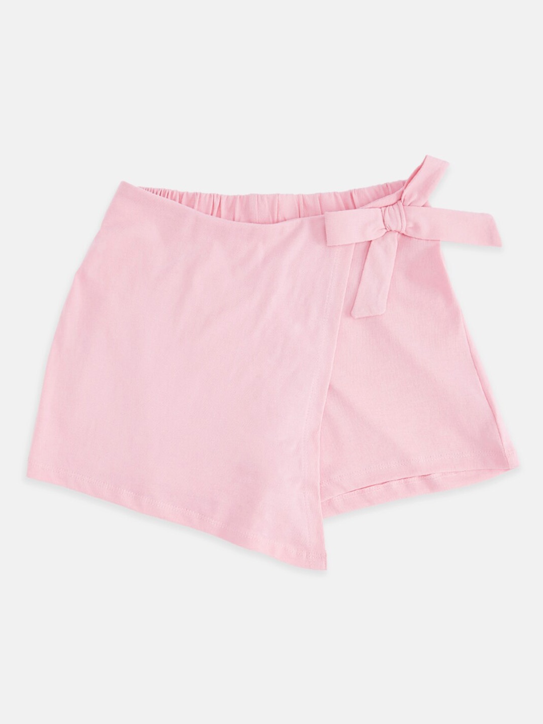 

Pantaloons Junior Girls Pink Solid Pure Cotton Mini Skirt