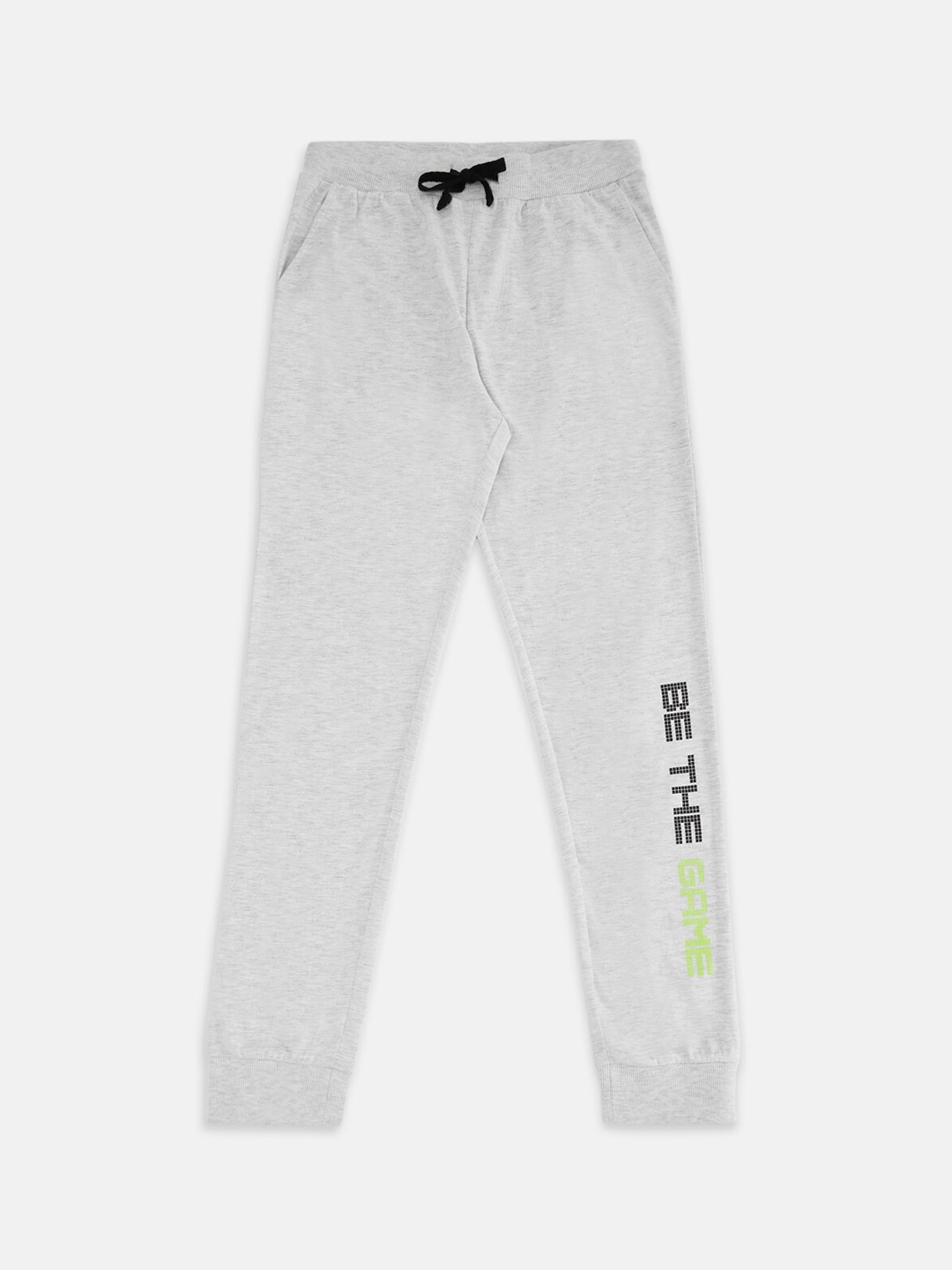 

Pantaloons Junior Boys Grey Melange Solid Cotton Track Pant