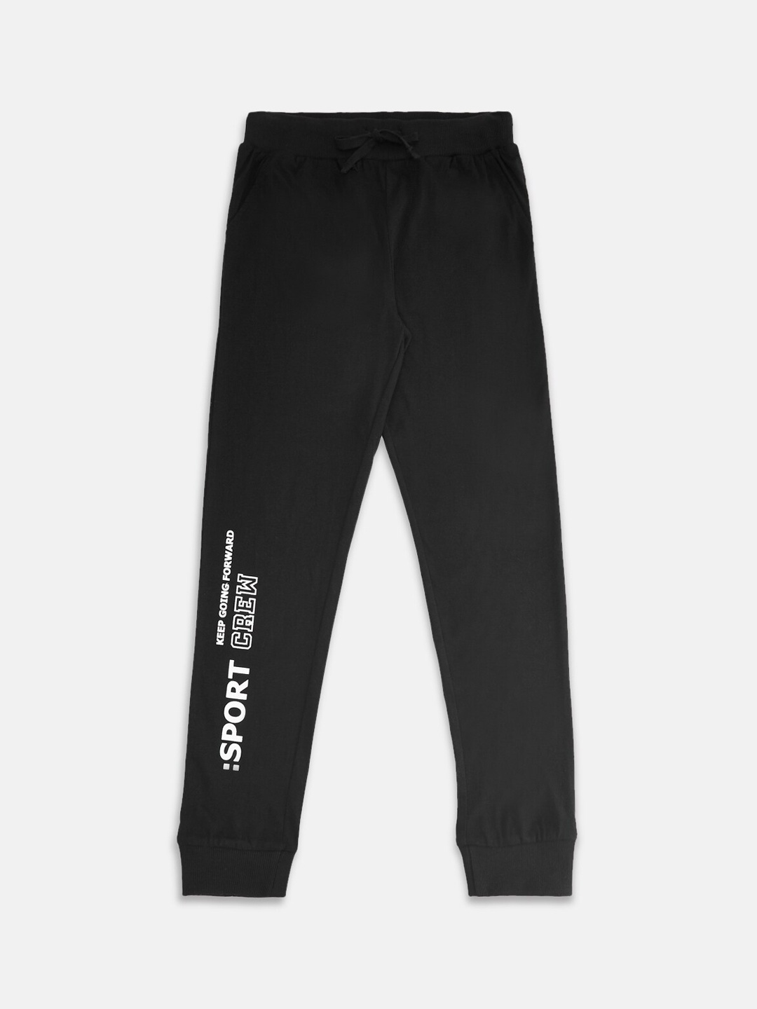 

Pantaloons Junior Boys Black Printed Pure Cotton Joggers