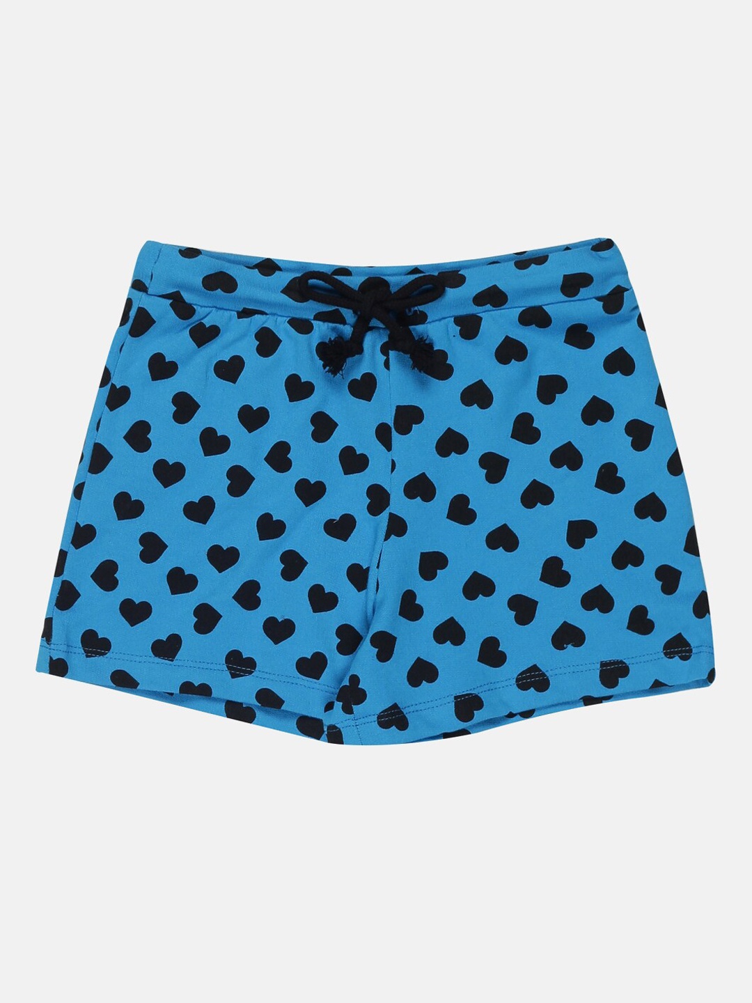 

UrGear Girls Blue Printed Cotton Cycling Shorts