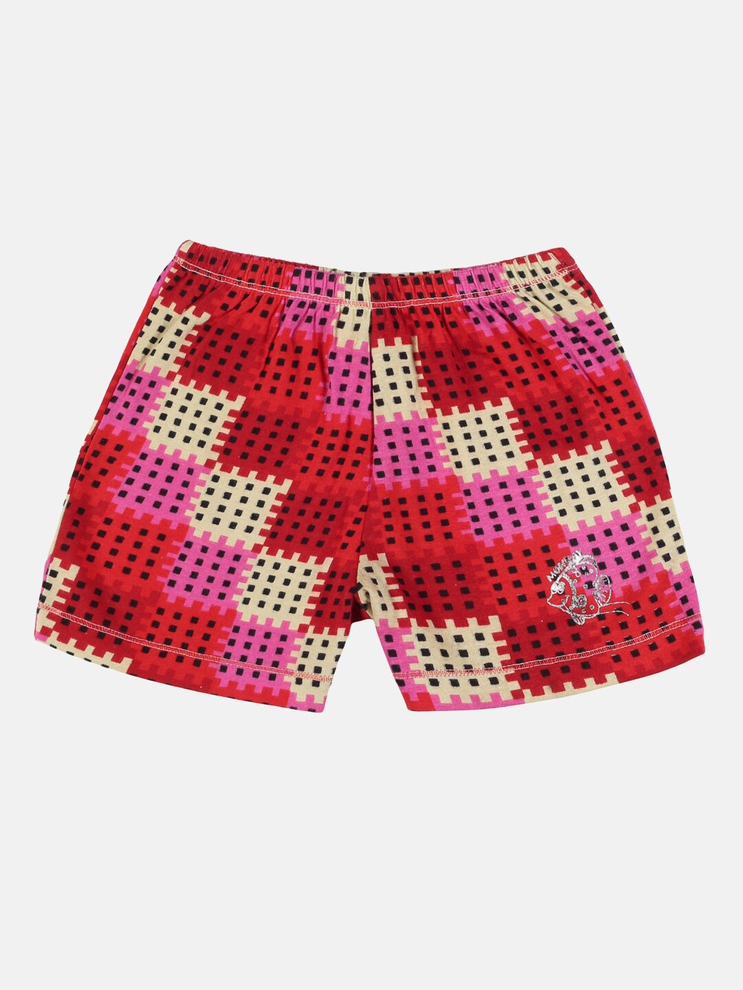 

UrGear Girls Pink Printed Cotton Yoga Shorts