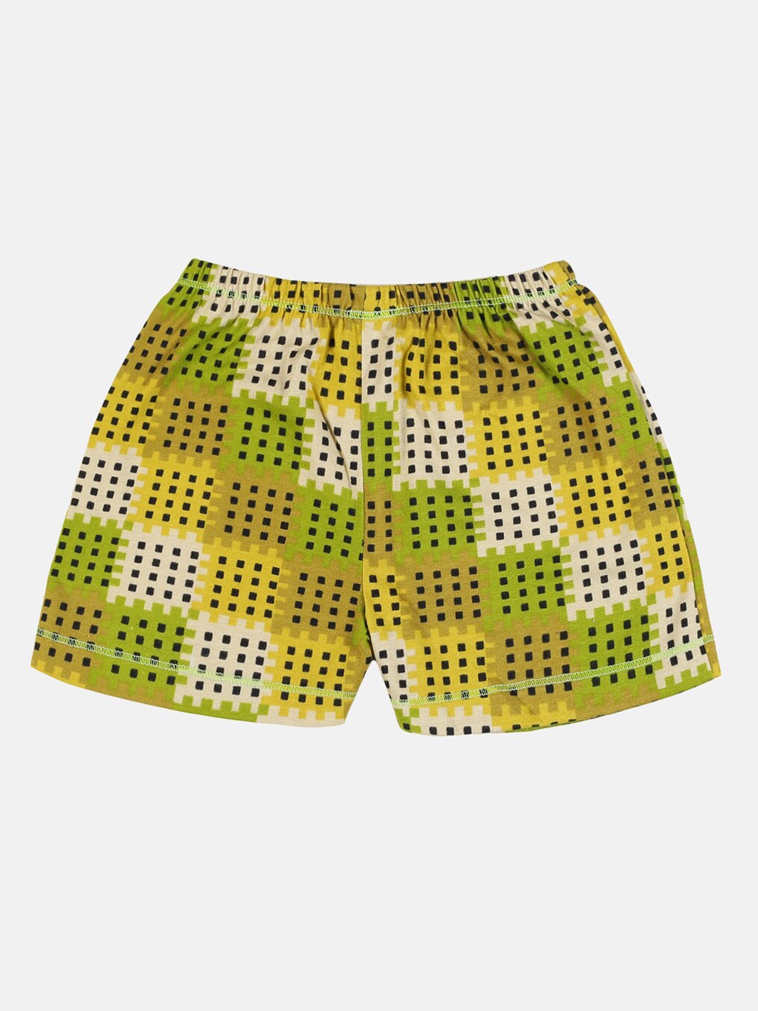 

UrGear Girls Green Printed Cotton Yoga Shorts