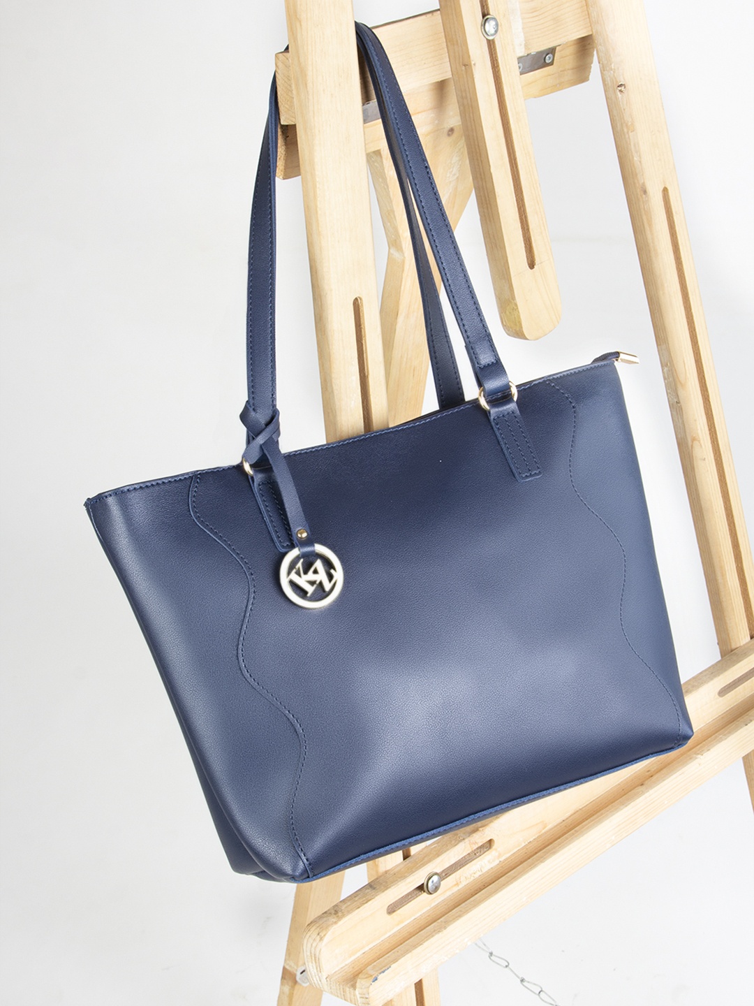 

Kazo Blue Solid Structured Shoulder Bag