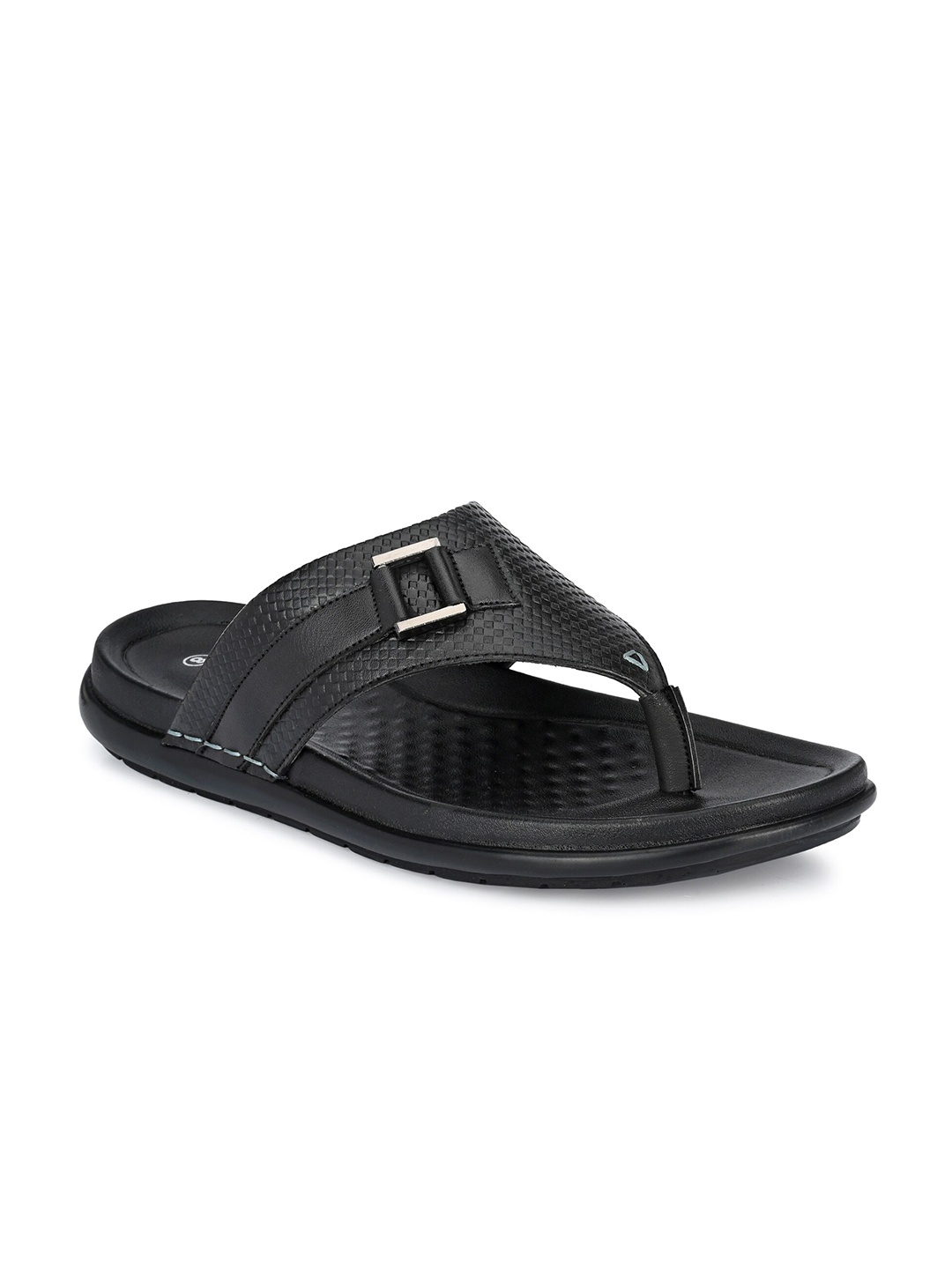 

SHENCES Men Black Comfort Sandals