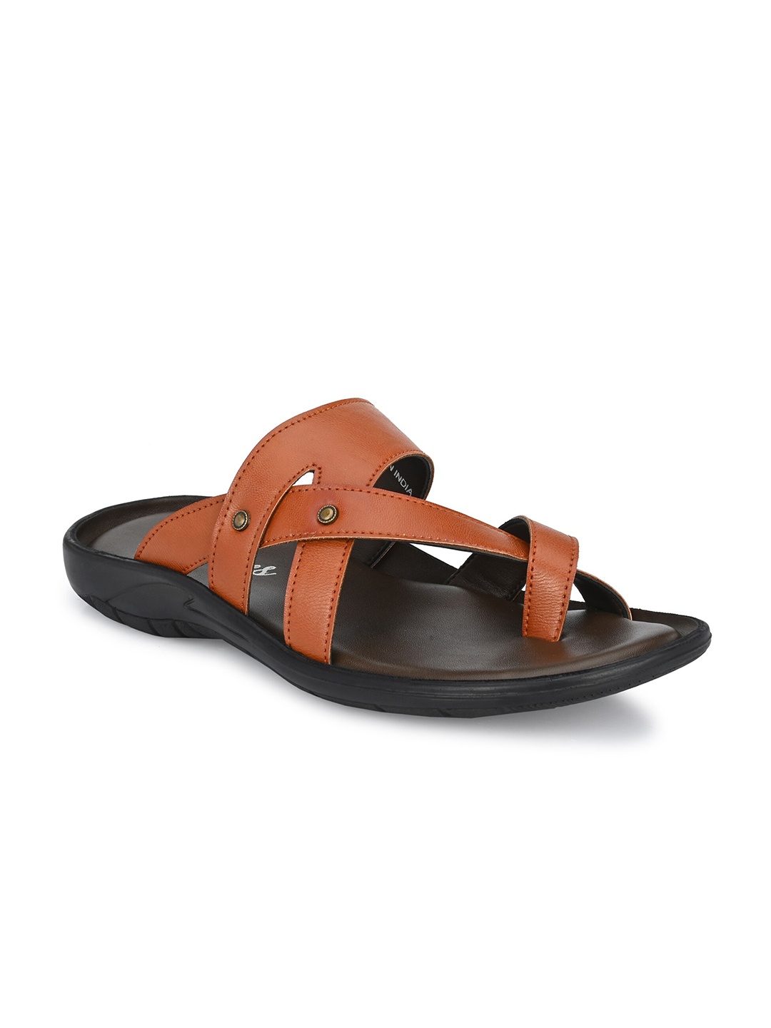 

SHENCES Men Tan Comfort Sandals