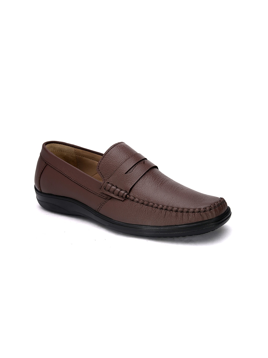 

Fentacia Men Brown Genuine Leather Penny Loafers