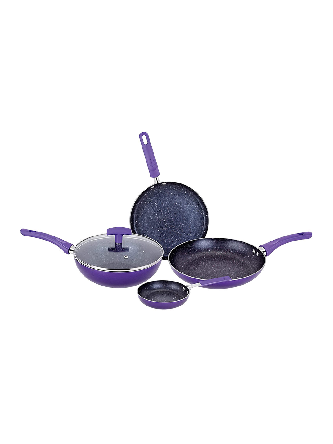 

BERGNER Set Of 5 Purple Induction Base Cookware Set