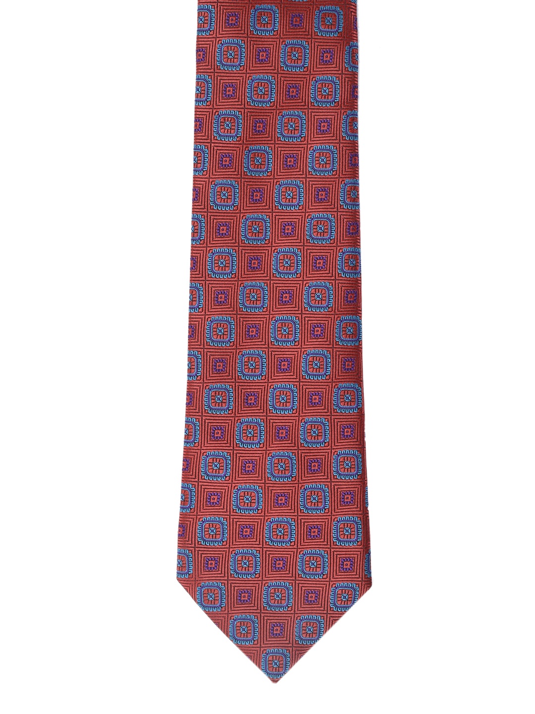 

Calvadoss Men Rust-Orange & Blue Printed Accessory Gift Set