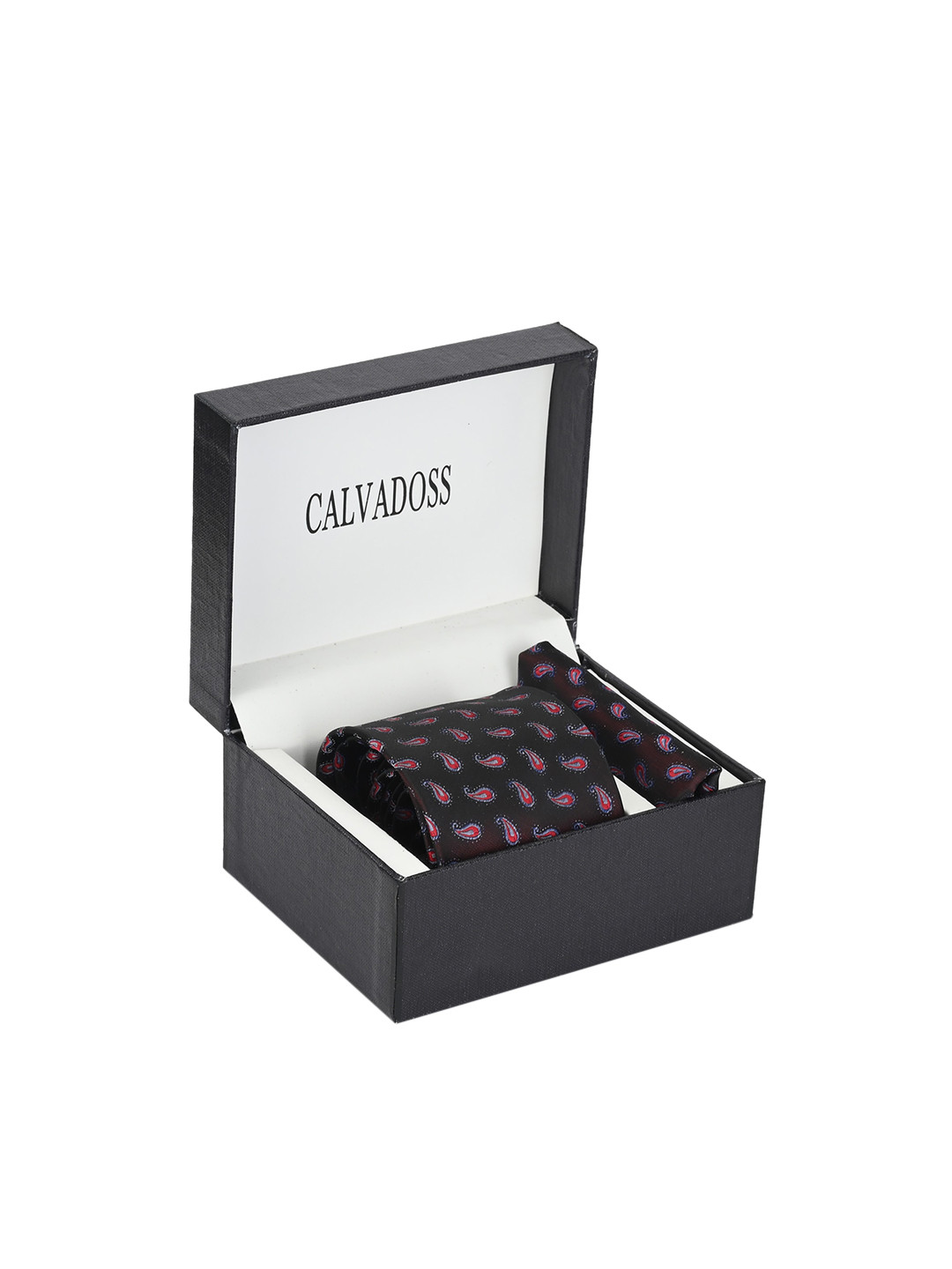 

Calvadoss Men Maroon & Red Printed Accessory Gift Set