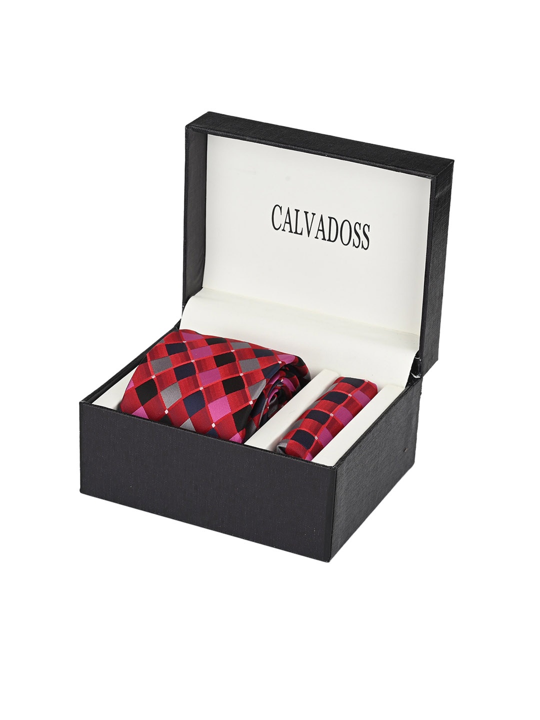 

Calvadoss Men Red Printed Accessory Gift Set