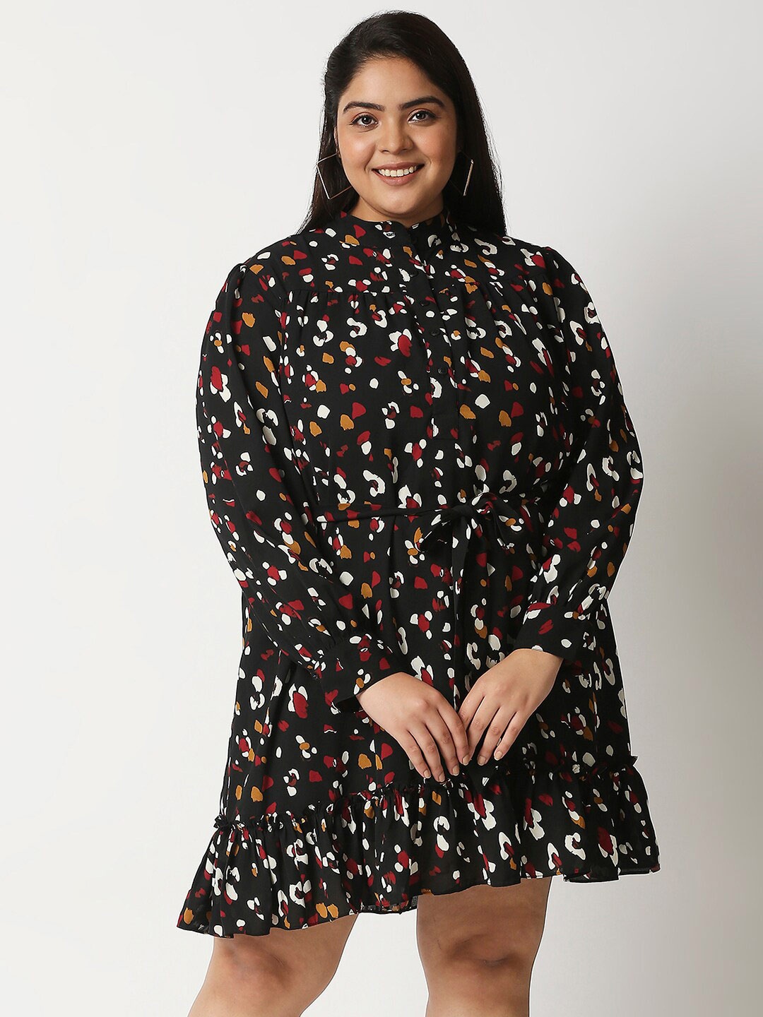 

20Dresses Women Plus Size Black & Red Floral Dress
