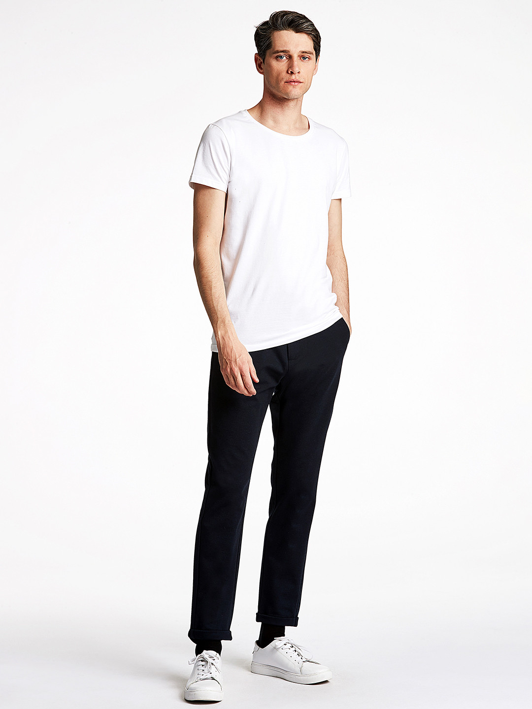 

LINDBERGH Men White Slim Fit T-shirt