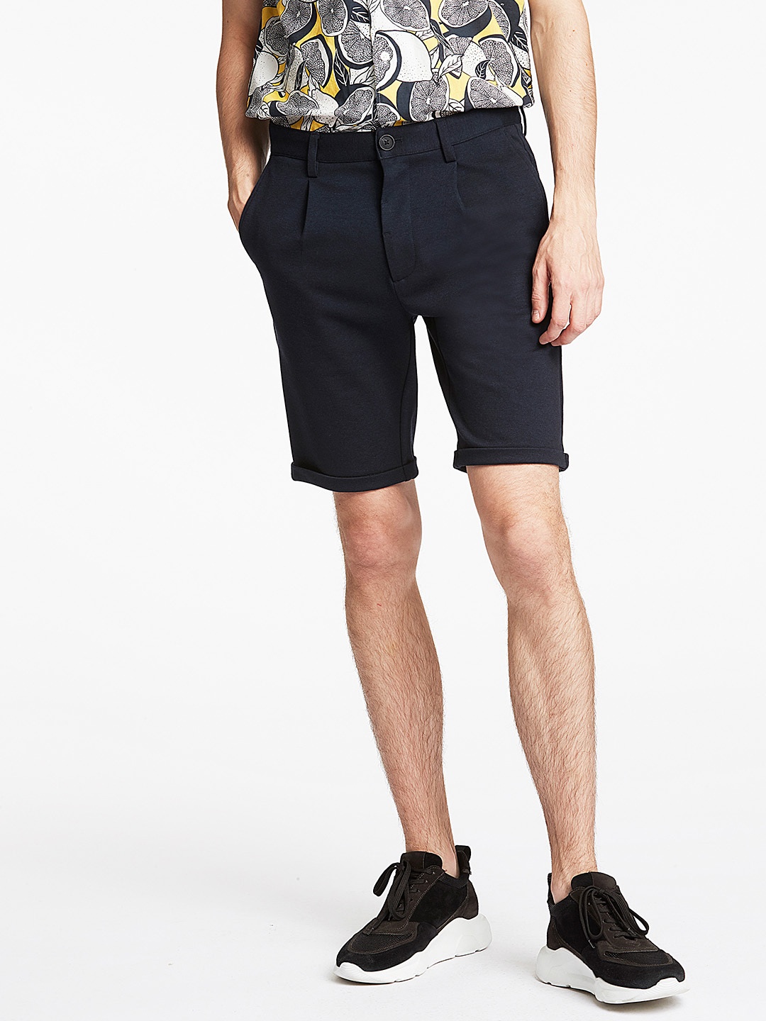 

LINDBERGH Men Navy Blue Slim Fit Shorts