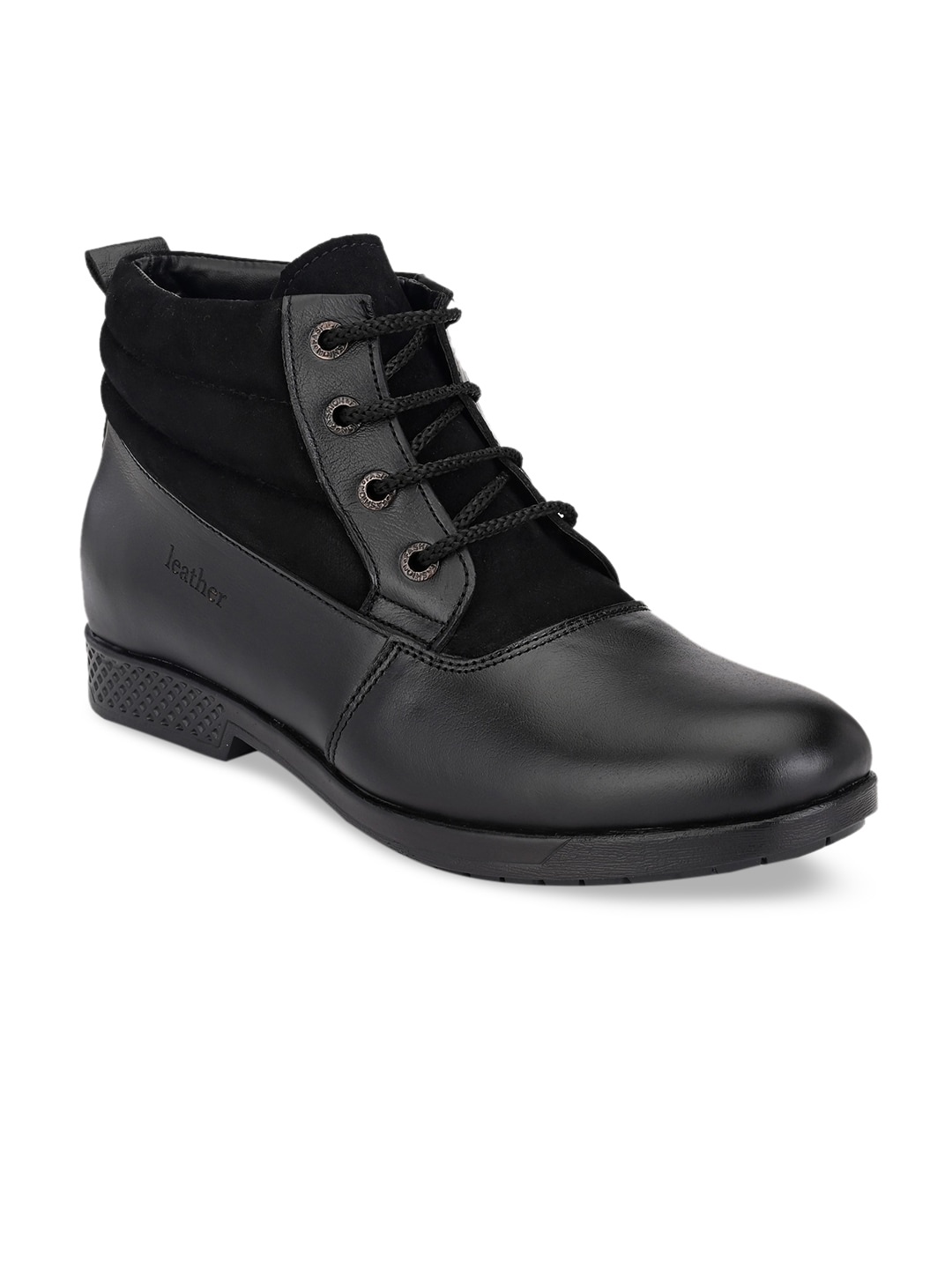 

John Karsun Men Black Leather Casual Boots