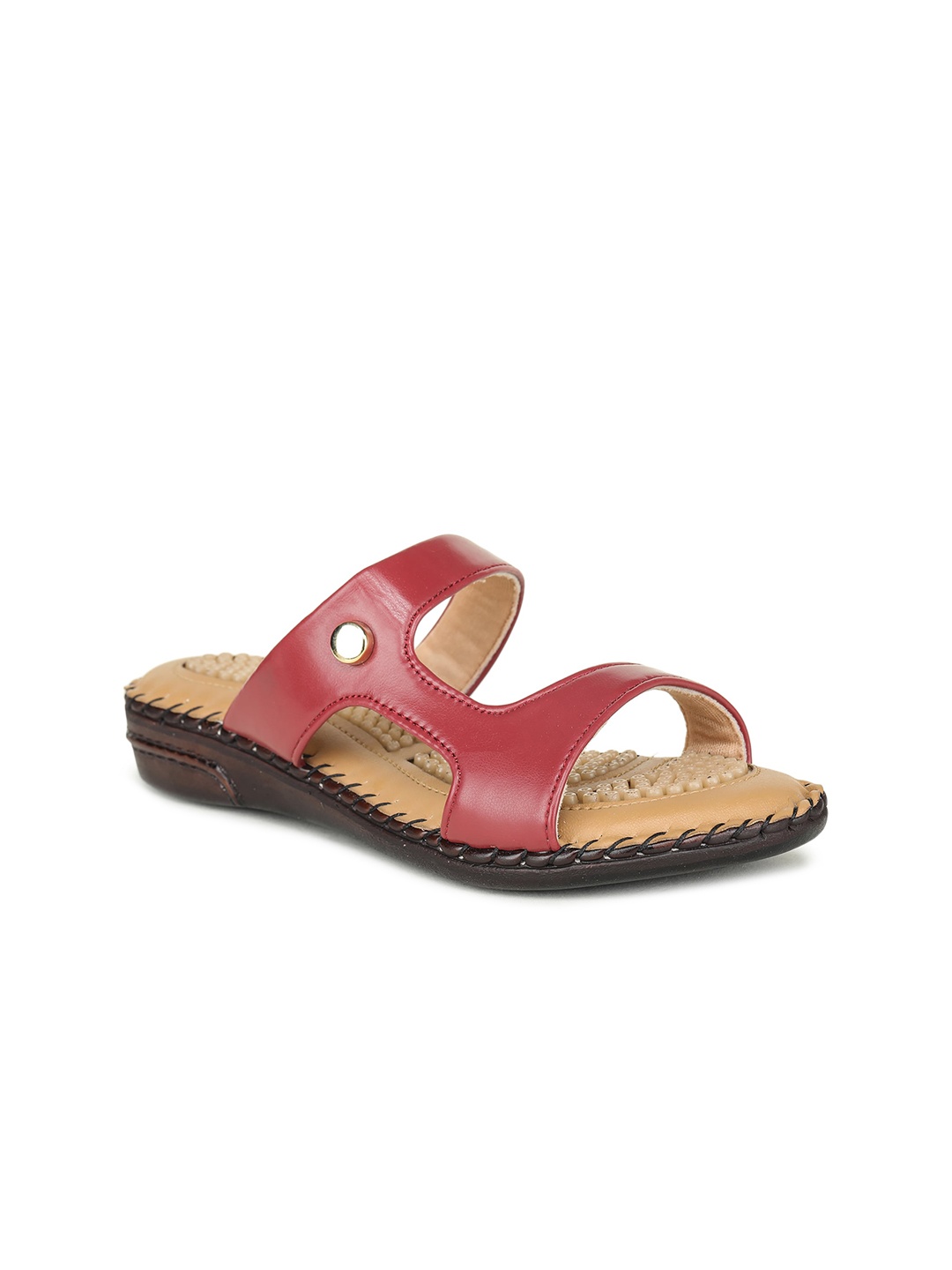 

TRASE Women Red Open Toe Flats
