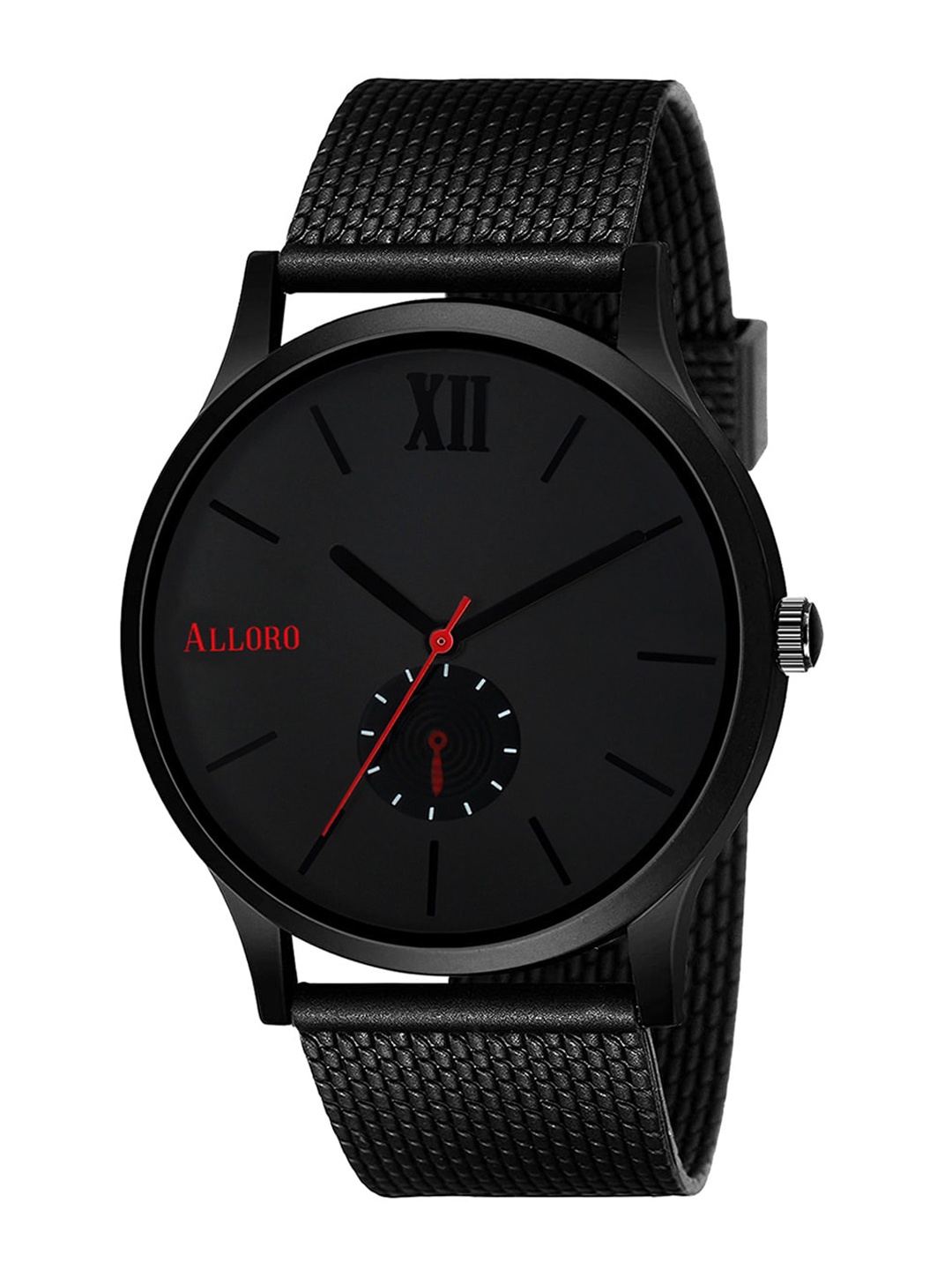 

ALLORO Men Black Dial & Black Straps Analogue Watch