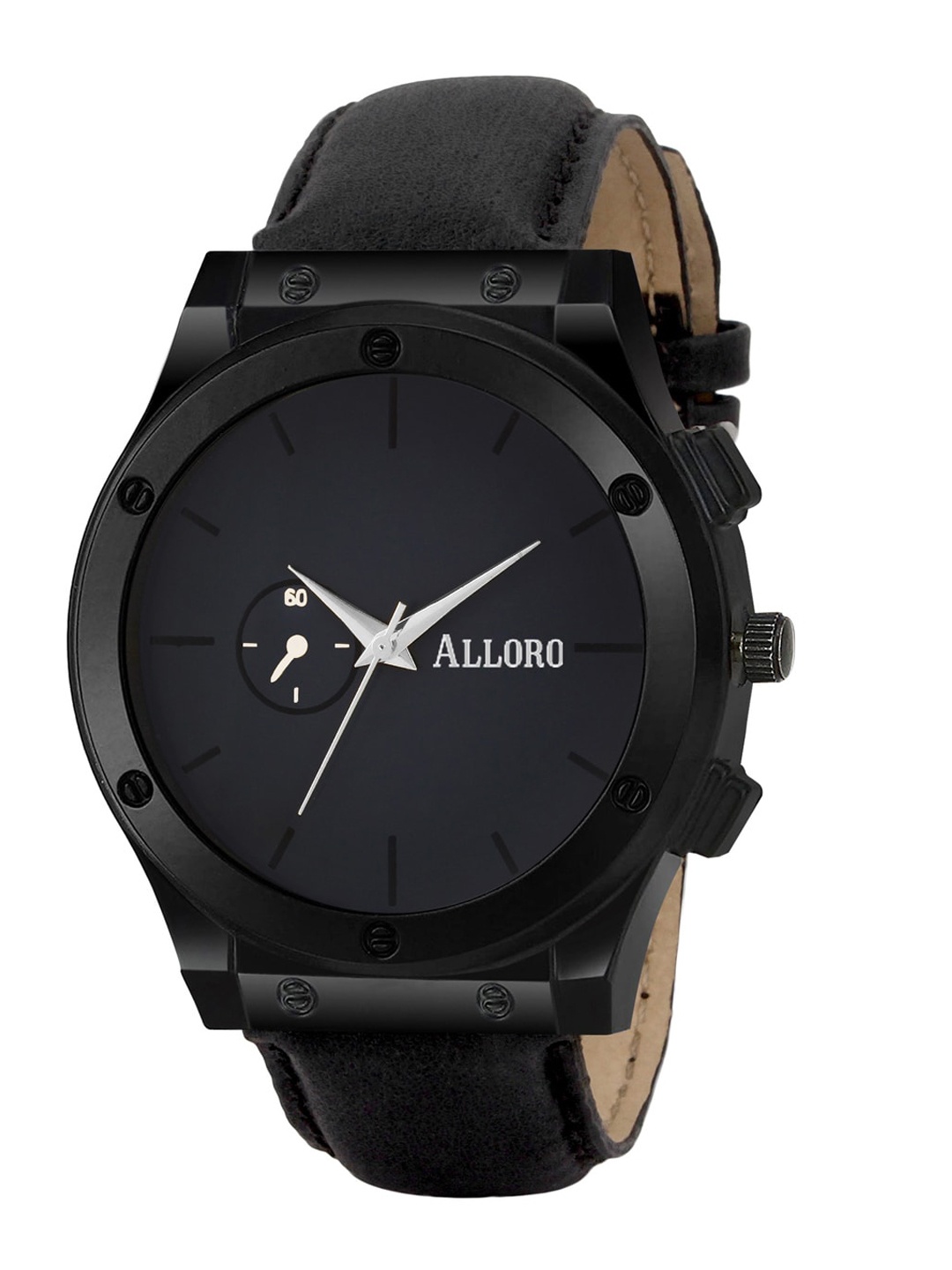 

ALLORO Men Black Dial & Black Straps Analogue Watch ALB621SH