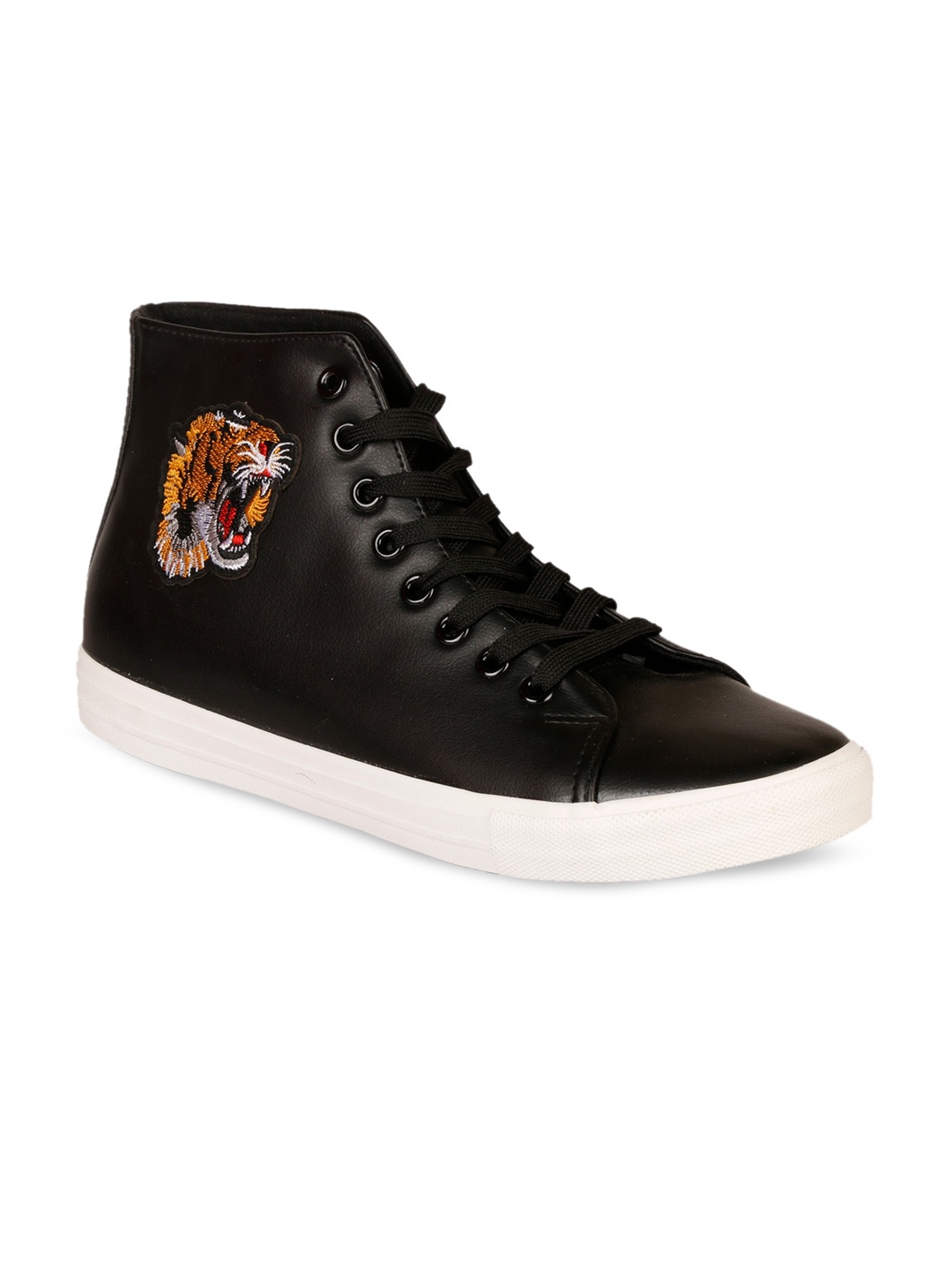 

MOZAFIA Men Black Printed PU Sneakers