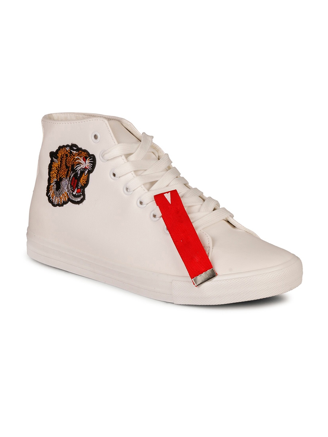 

MOZAFIA Men White PU Solid Lightweight Sneakers