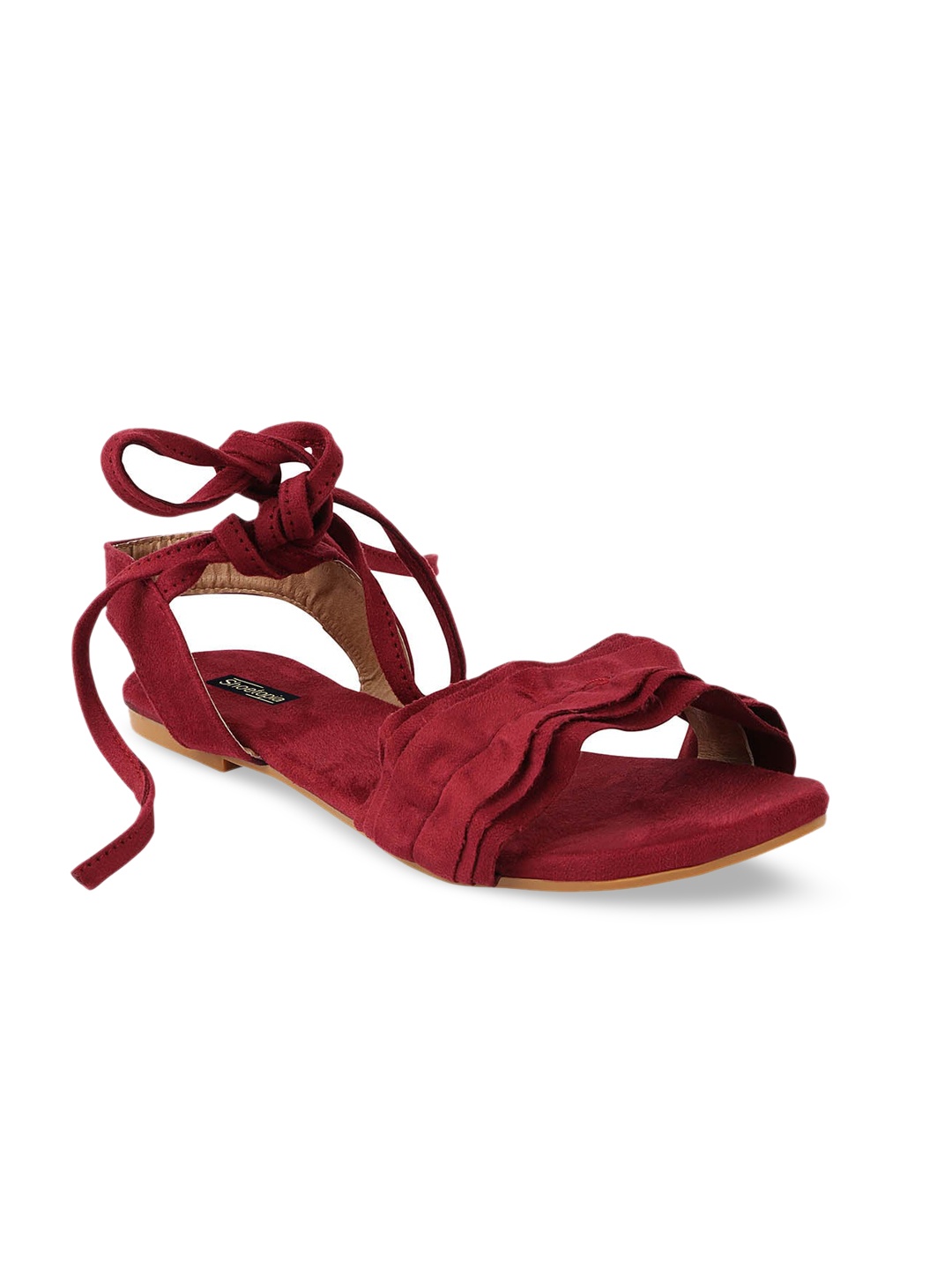 

Shoetopia Women Red Open Toe Flats