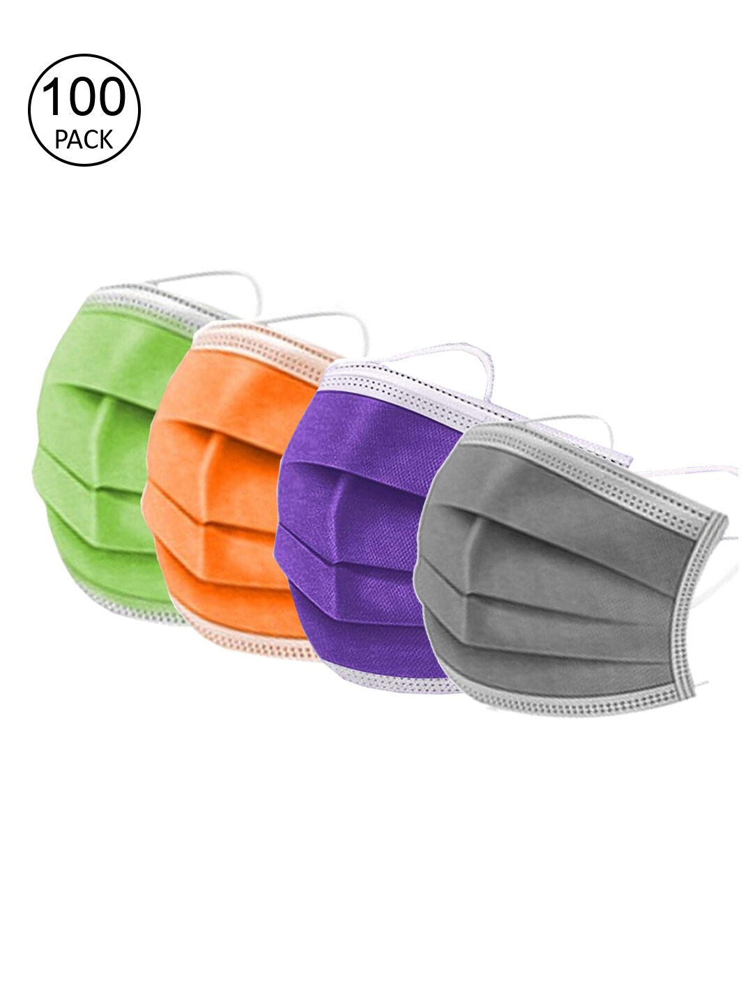 

Swiss Design Unisex Assorted 3-Ply Surgical Mask Pack Of 100