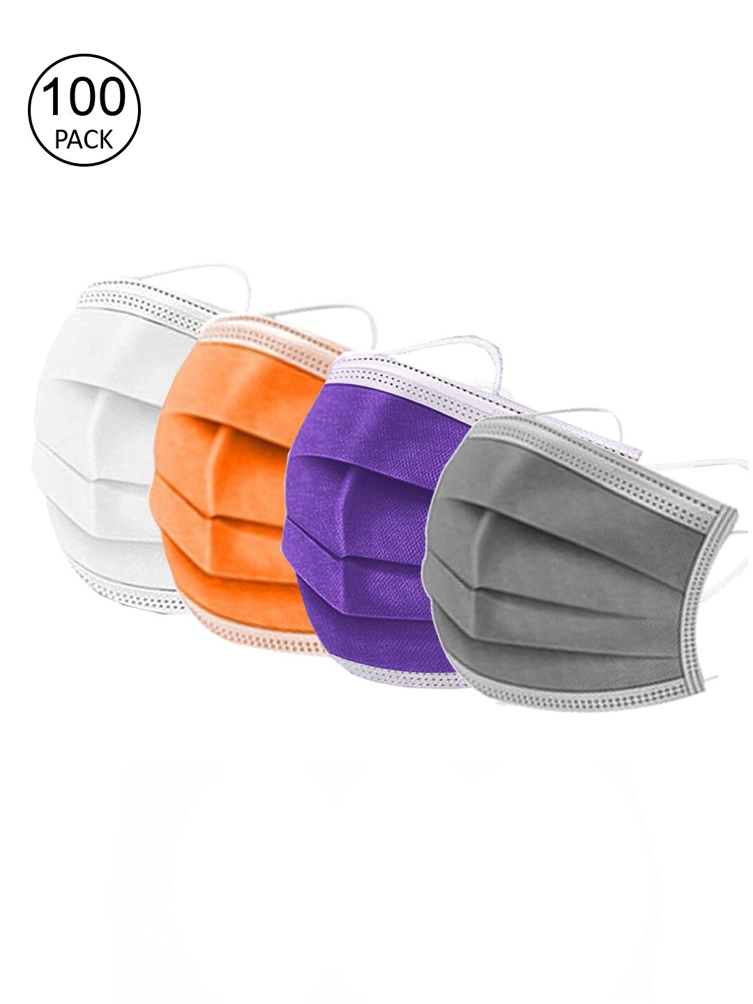

Swiss Design Unisex Assorted 3-Ply Surgical Mask Pack Of 100
