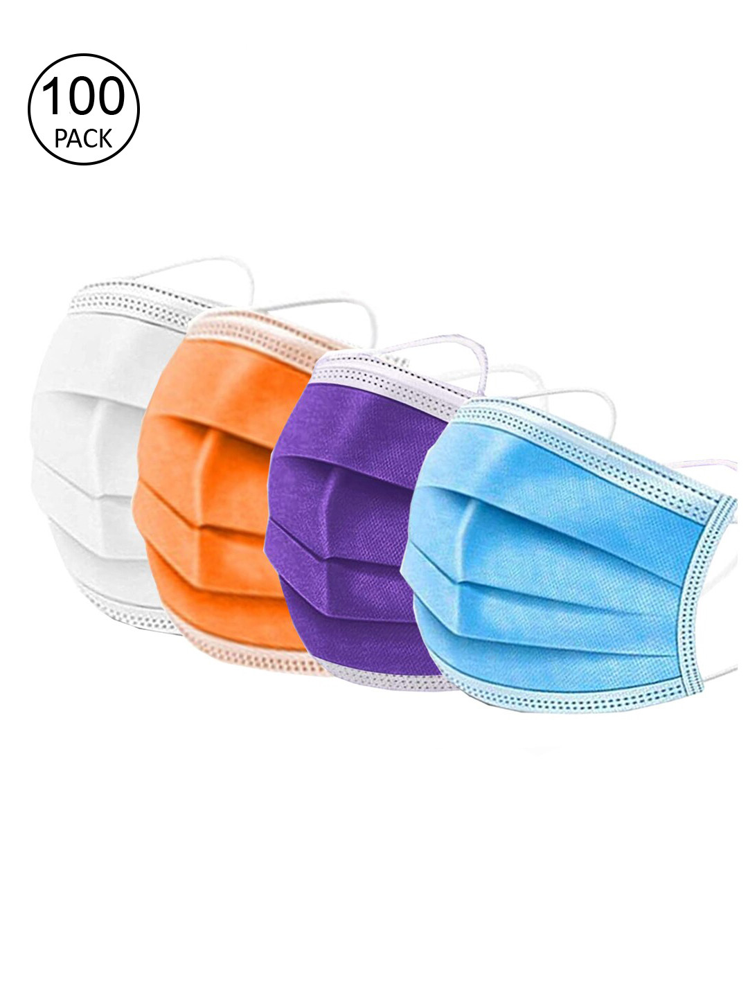 

Swiss Design Unisex Assorted 3-Ply Surgical Mask Pack Of 100
