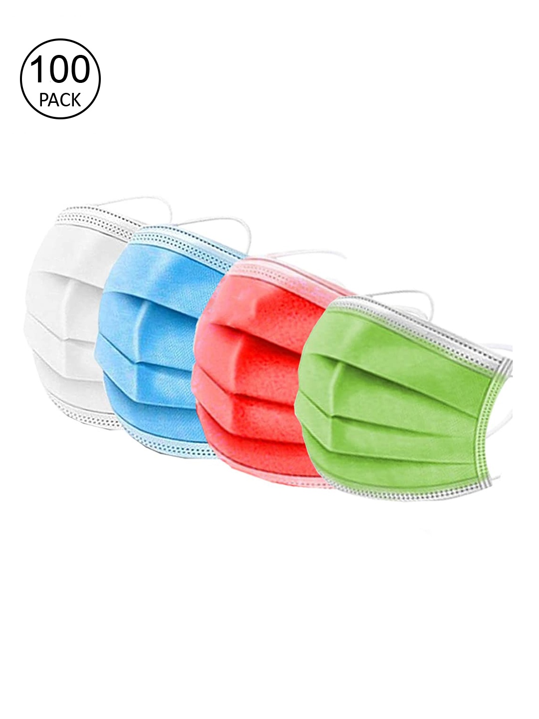 

Swiss Design Unisex Assorted 3-Ply Surgical Mask Pack Of 100