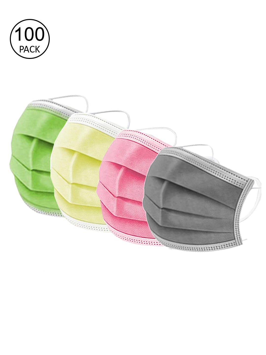 

Swiss Design Unisex Assorted 3-Ply Surgical Mask Pack Of 100