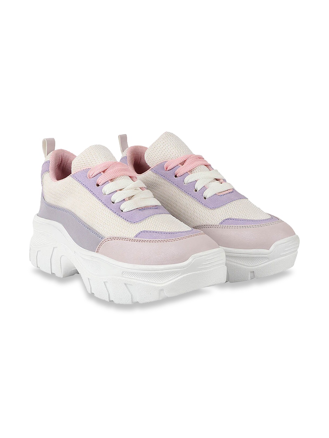 

Shoetopia Women White Mesh Walking Non-Marking Shoes