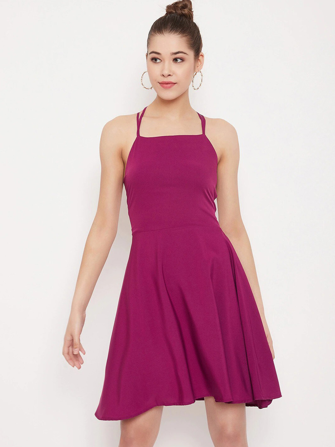 

Berrylush Purple Crepe Dress