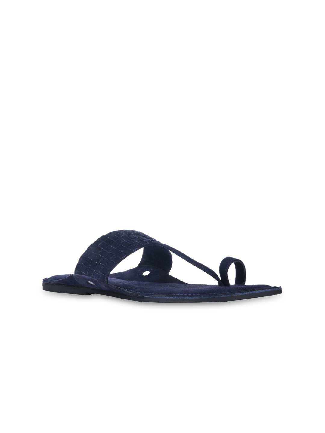 

SKO Men Blue Textured Comfort Sandals