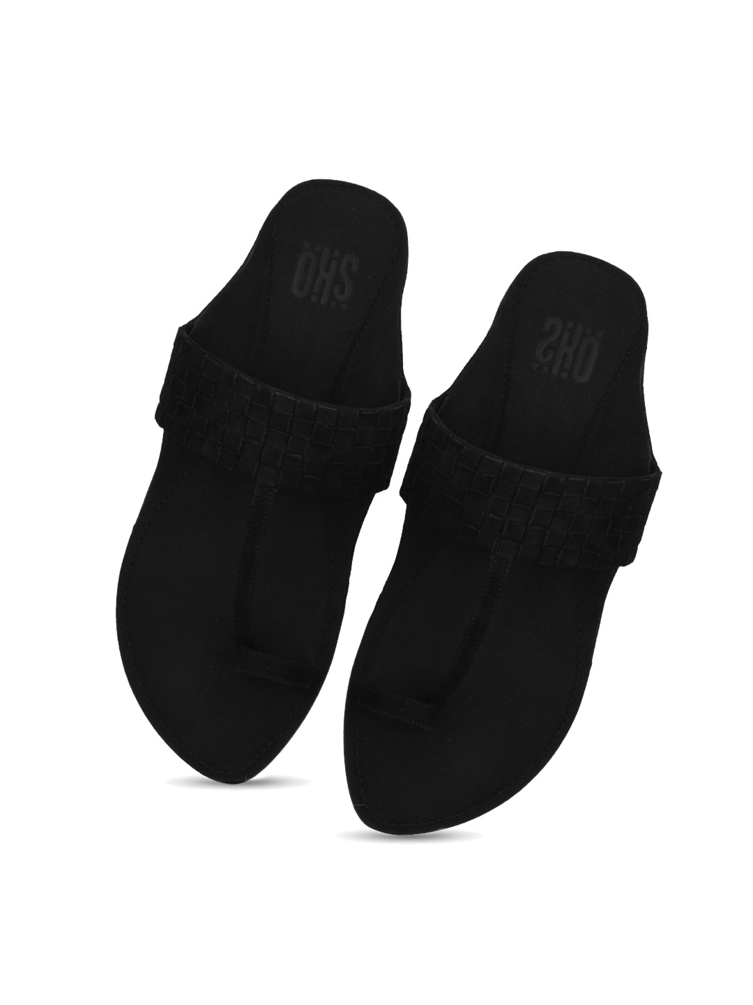 

SKO Men Black One Toe Flats