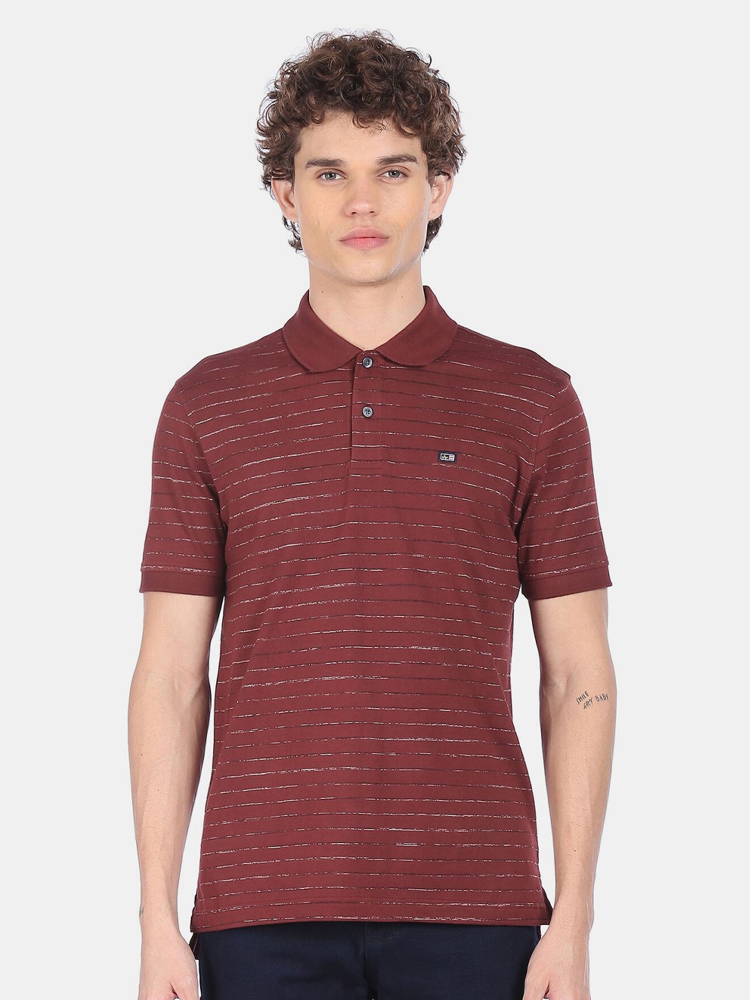 

Arrow Sport Men Red Polo Collar T-shirt