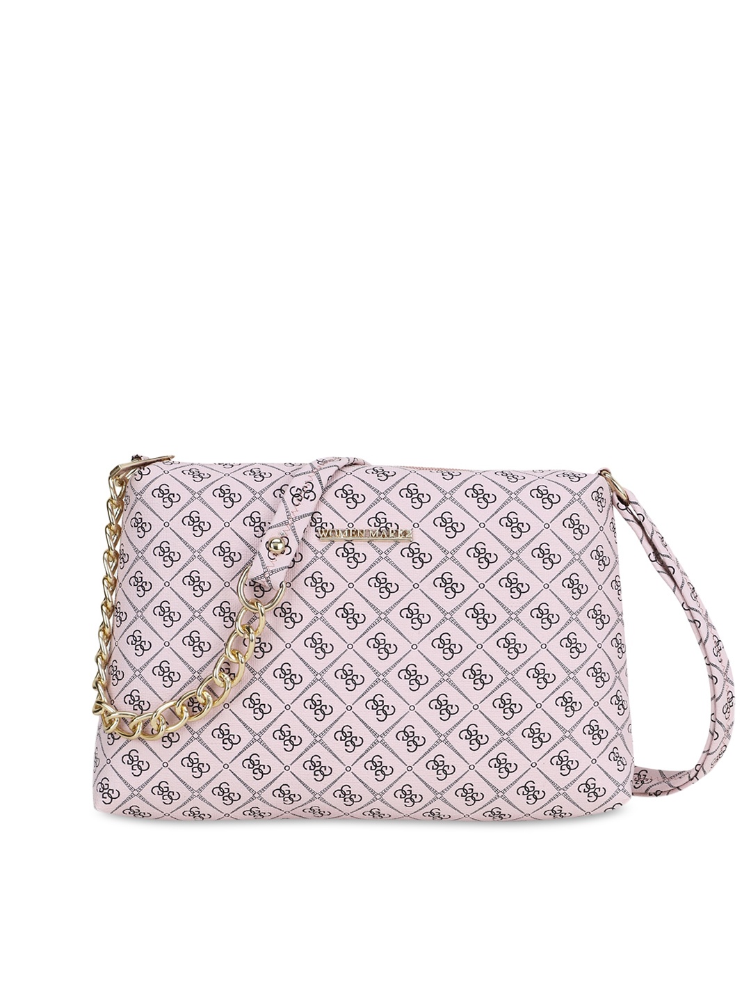

WOMEN MARKS Pink Printed PU Structured Sling Bag