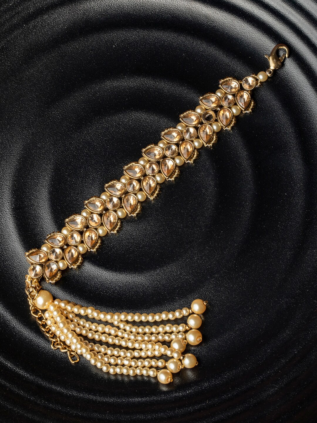

Priyaasi Women Gold Wraparound Bracelet