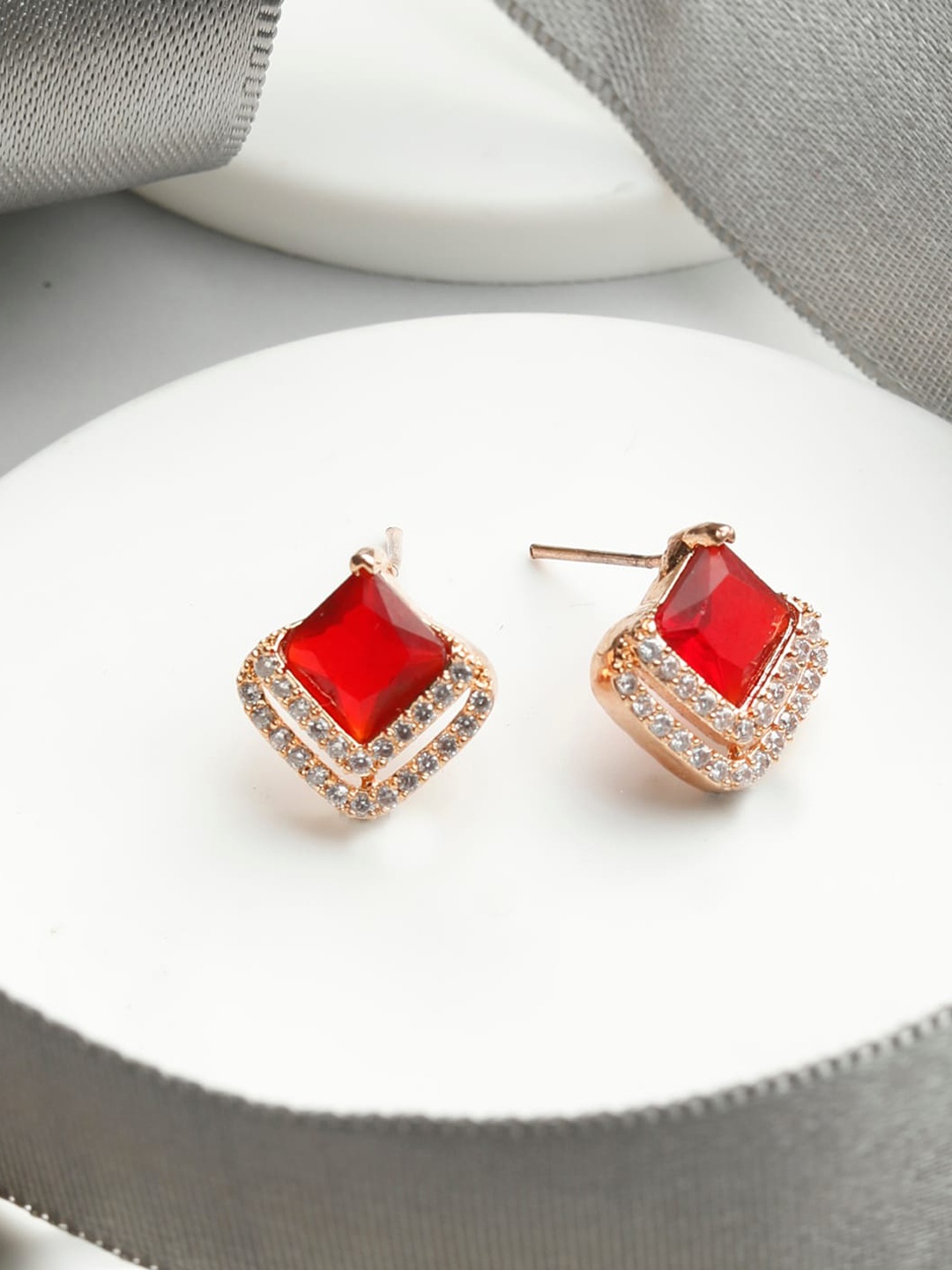 

Priyaasi Rose Gold Contemporary Studs Earrings