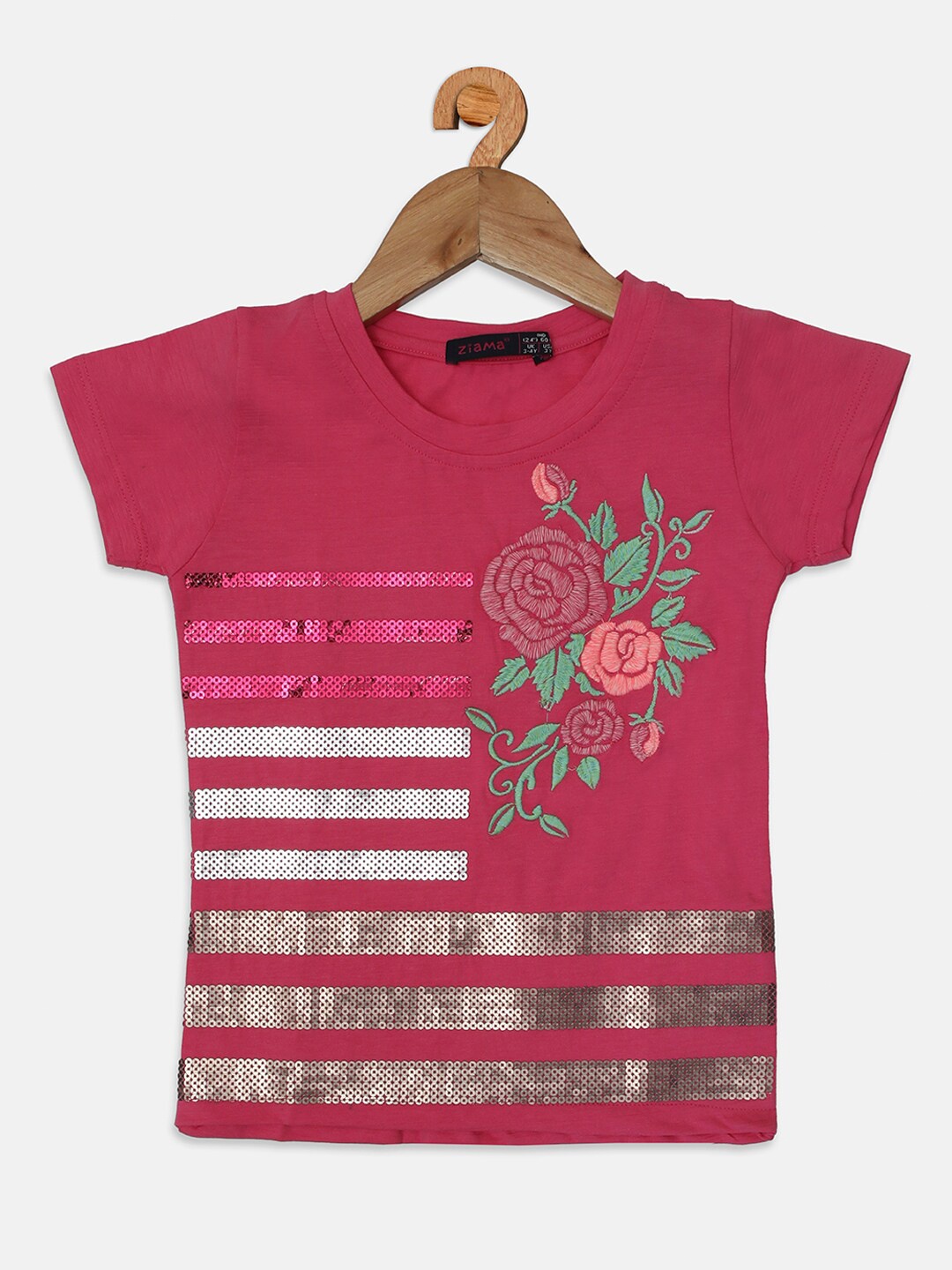 

Ziama Pink Floral Print Top