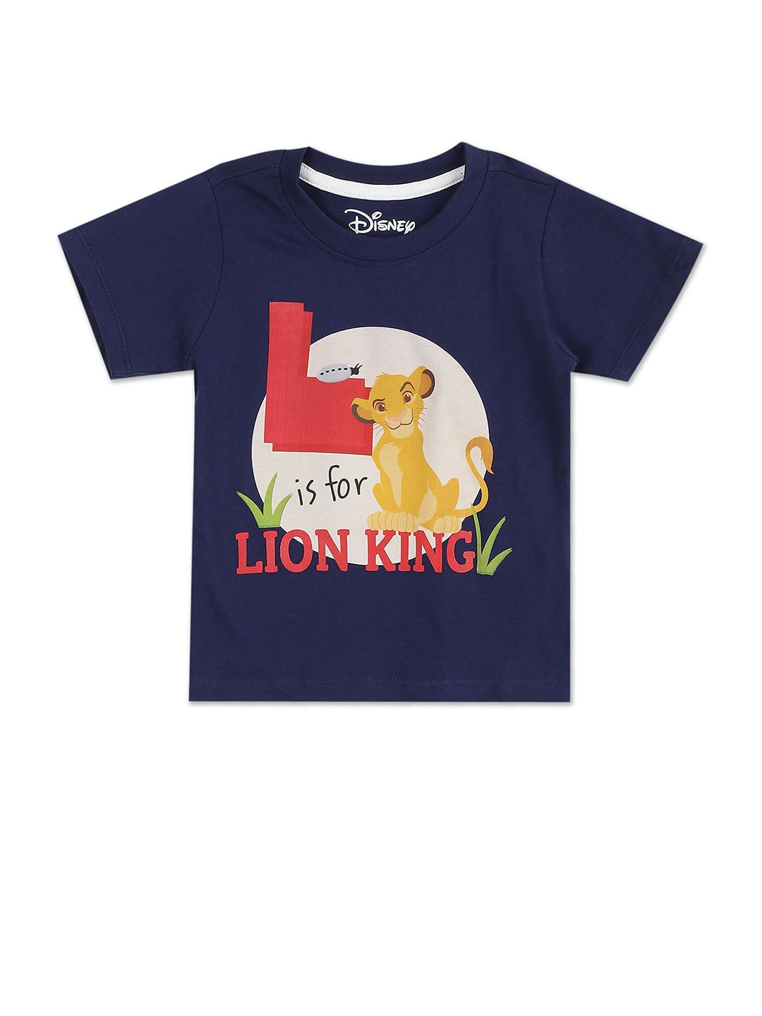 

Donuts Infant Boys Blue Typography Lion King Printed Cotton T-shirt