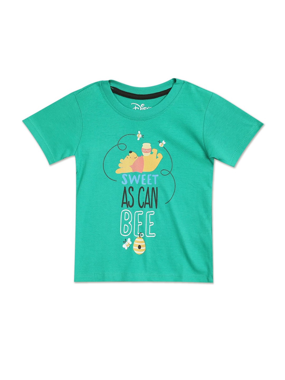 

Donuts Boys Green Typography Printed Cotton T-shirt