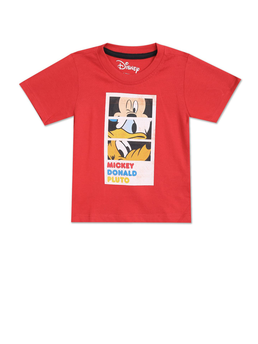 

Donuts Boys Red Graphic Printed Cotton T-shirt